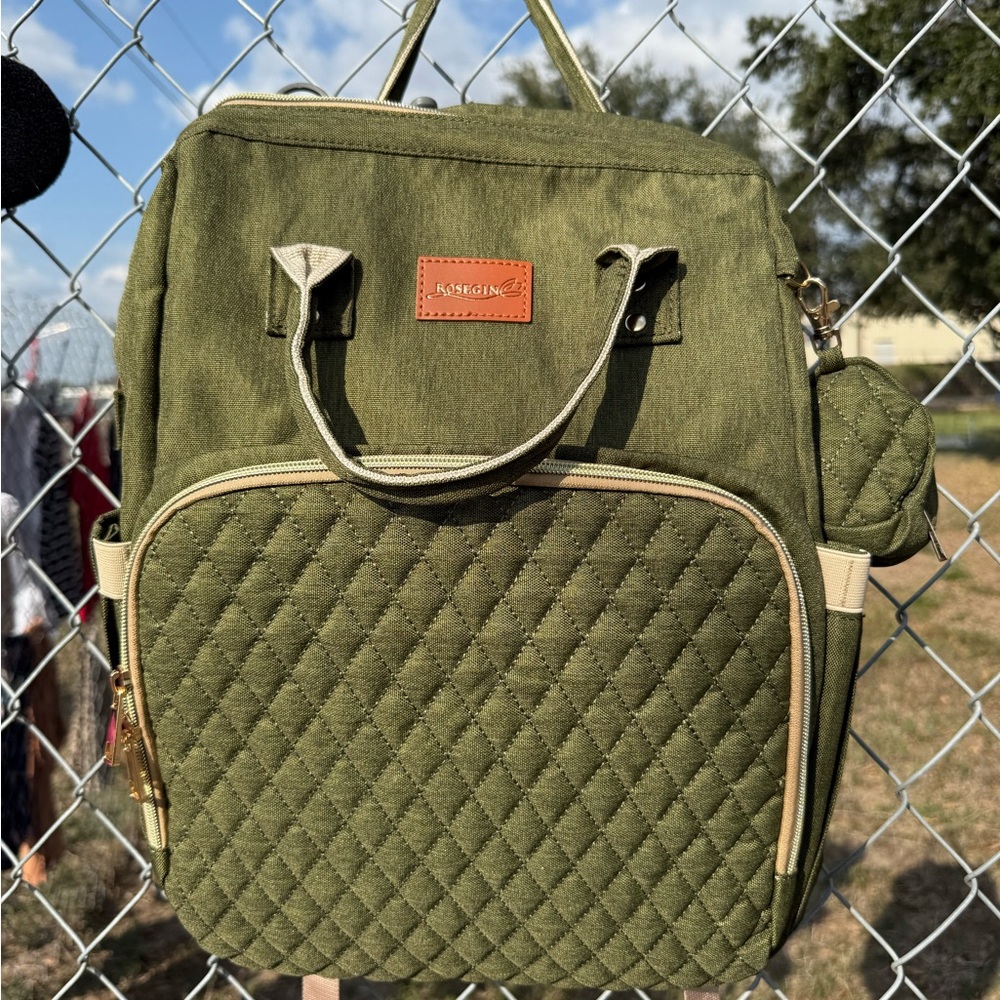 Olive Green diaper Backpack